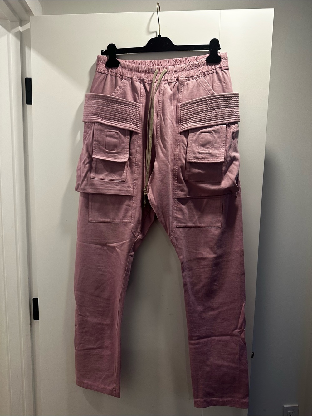 Rick Owens Pink Cargo Pants with Utility Pockets